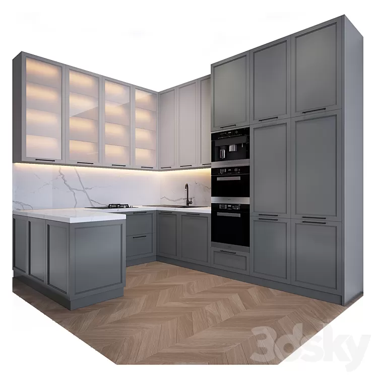 Modern kitchen 3D Model Modern kitchen 3D Model