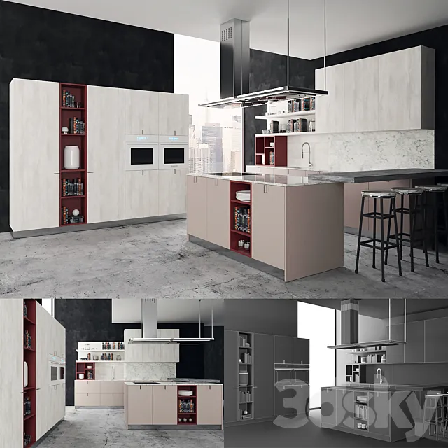 Modern kitchen 3DModel