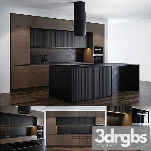 Modern kitchen 4 3D Model Download