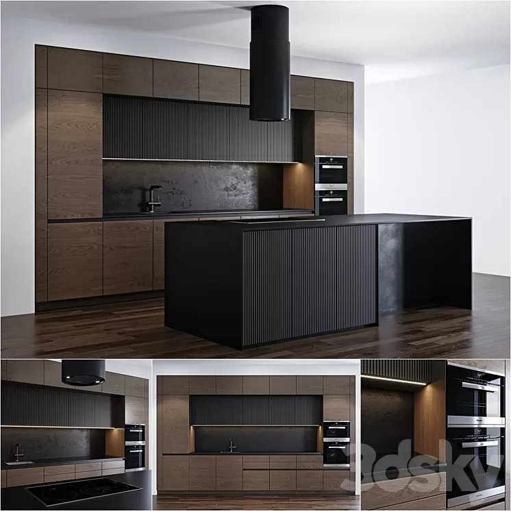 Modern kitchen 4 3D Model Modern kitchen 4 3D Model