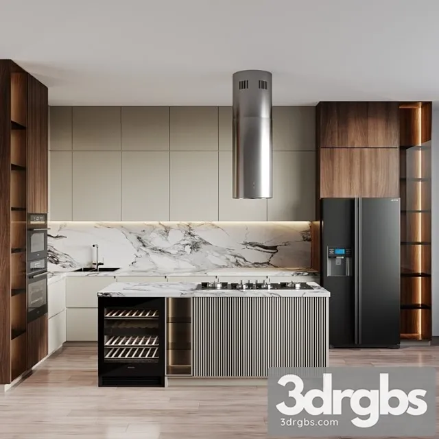 Modern Kitchen 46 3D Model Download