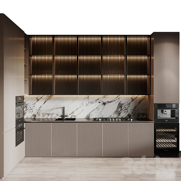 modern kitchen 51 3D Model Free Download