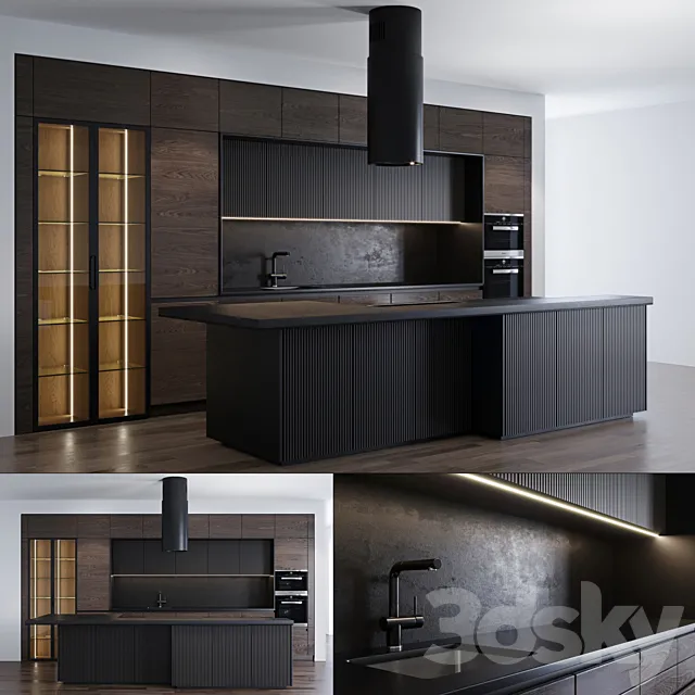 Modern kitchen 7 3D Model Modern kitchen 7 3D Model