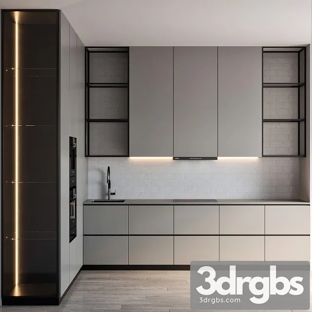 Modern Kitchen 71 3D Model Download