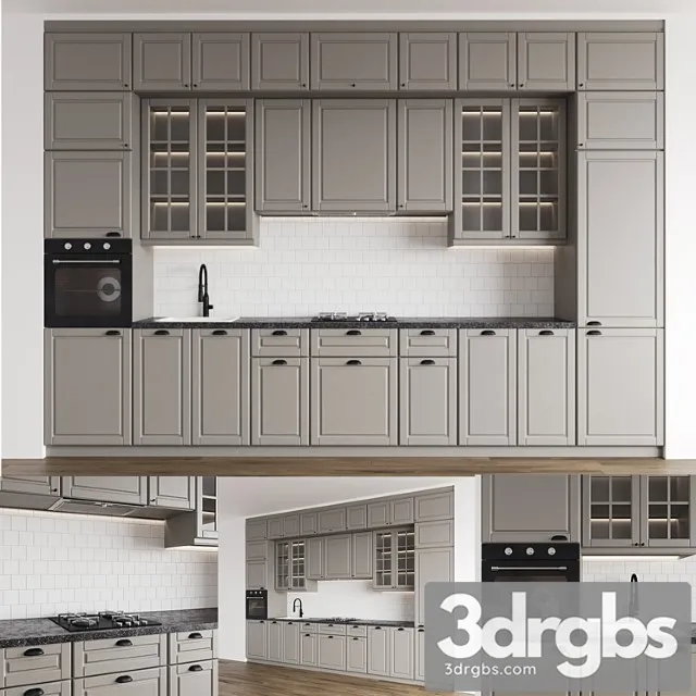 Modern Kitchen Ikea Bodbyn 3D Model Download