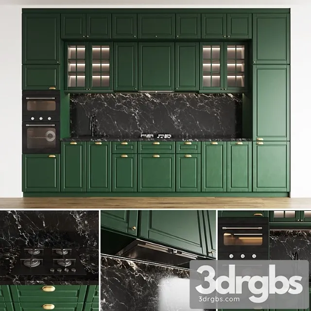 Modern kitchen ikea bodbyn_1 3D Model Download