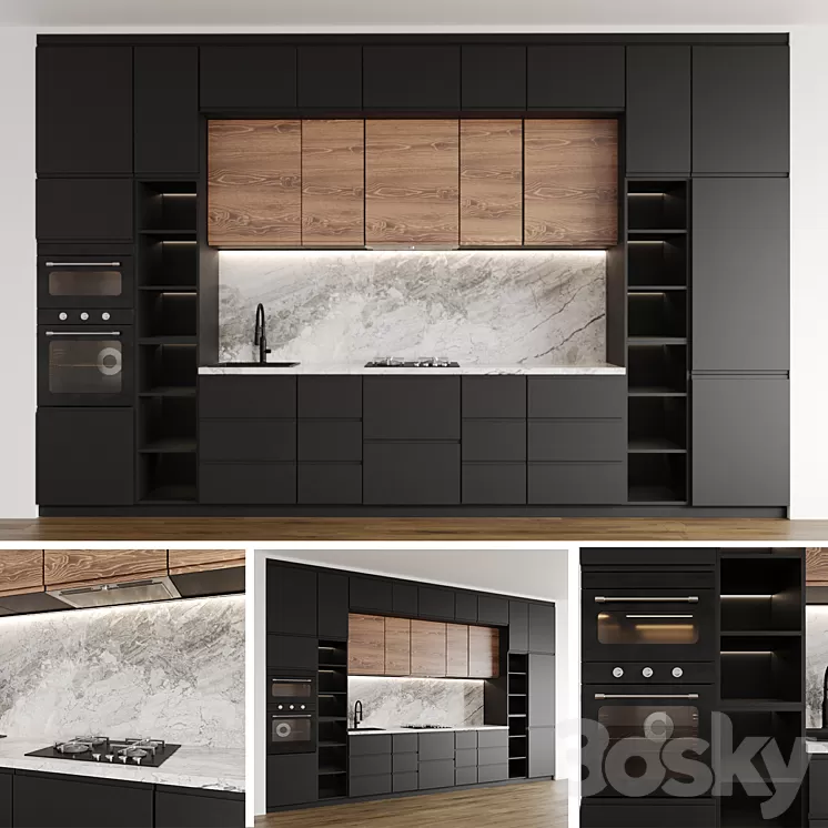 Modern kitchen Ikea Voxtorp 3D Model Modern kitchen Ikea Voxtorp 3D Model