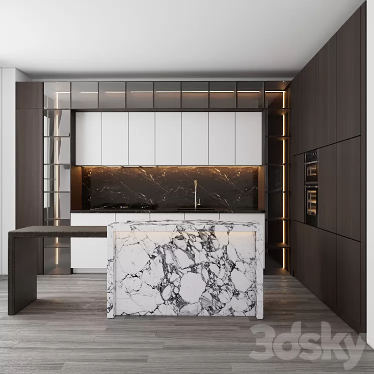 modern kitchen with island 006 3D Model Free Download modern kitchen with island 006 3D Model Free Download