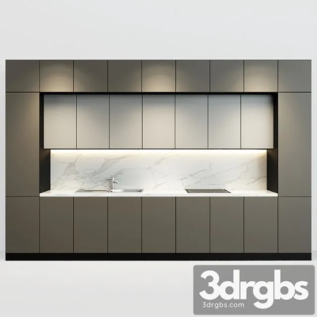 Modern kitchen_2 3D Model Download