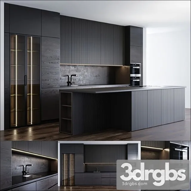 Modern kitchen_222 3D Model Download