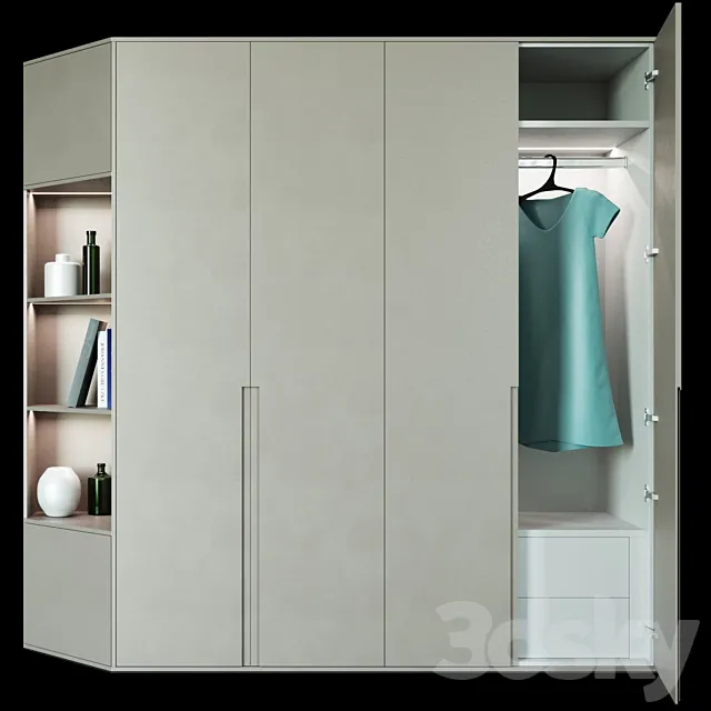 Modern laconic wardrobe 3 3DModel Modern laconic wardrobe 3 3DModel