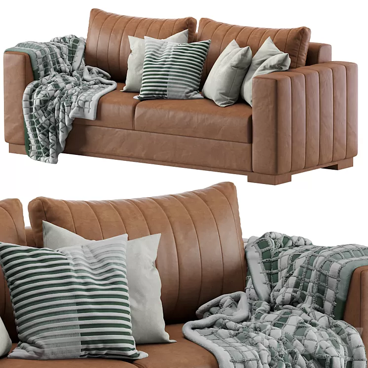 Modern leather sofa 3D Model Modern leather sofa 3D Model