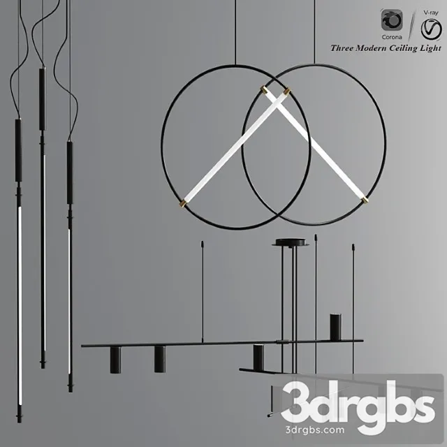 Modern Led Ceiling Light Collection 3D Model Download