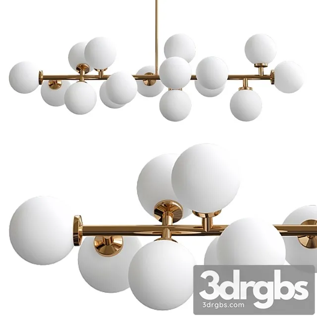 Modern led chandelier light fitting 3D Model Download