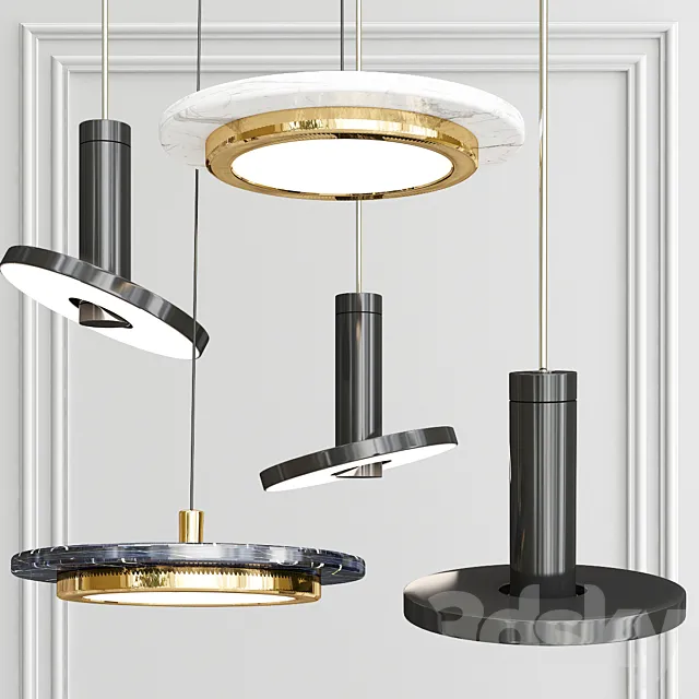 Modern Led Pendant Collection 3DModel Modern Led Pendant Collection 3DModel