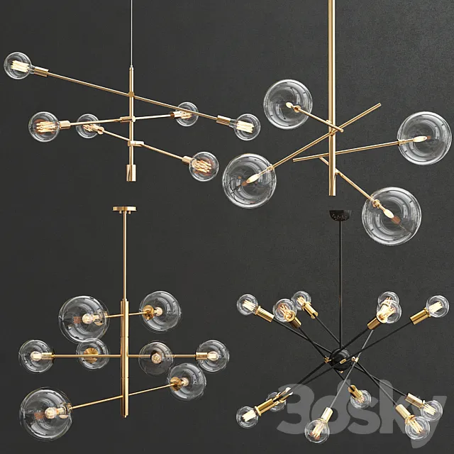 Modern lighting collection 3D Model Modern lighting collection 3D Model