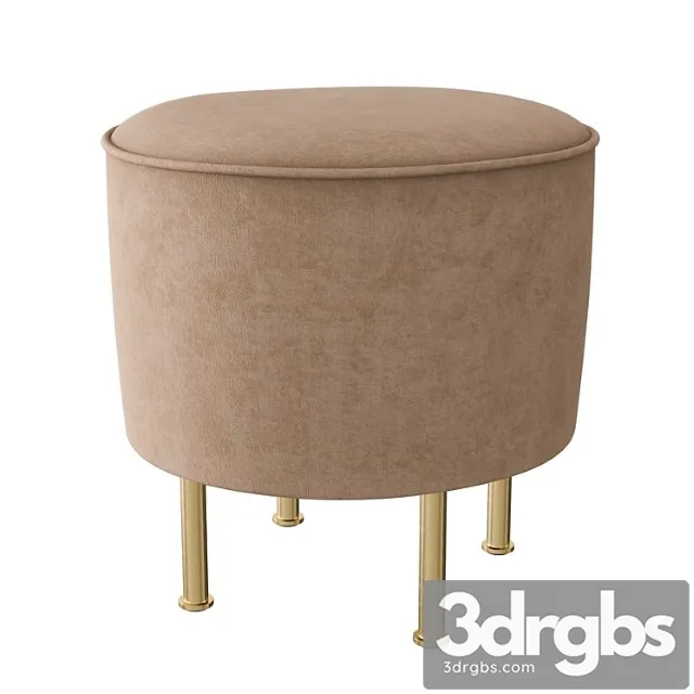 Modern Line Pouffe 3D Model Download