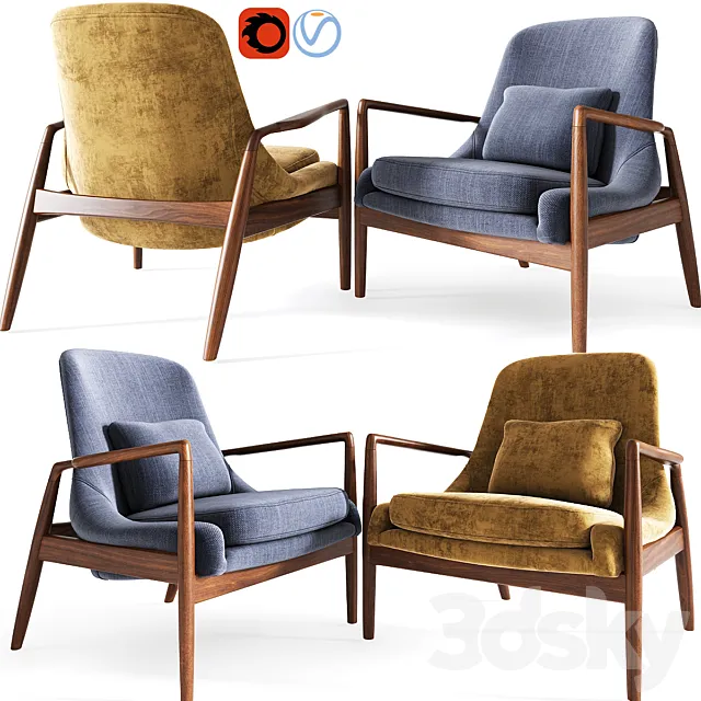 Modern lucas armchair 3D Model