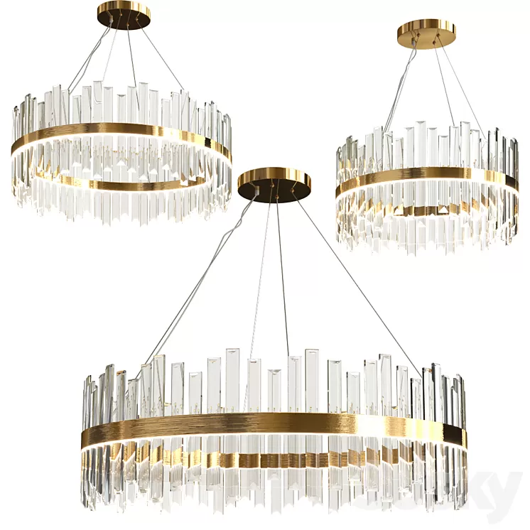 Modern Luxury Crystal Chandelier 3D Model Free Download