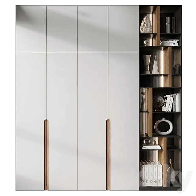 Modern luxury wooden bookshelf GHS-2406 3D Model Modern luxury wooden bookshelf GHS-2406 3D Model
