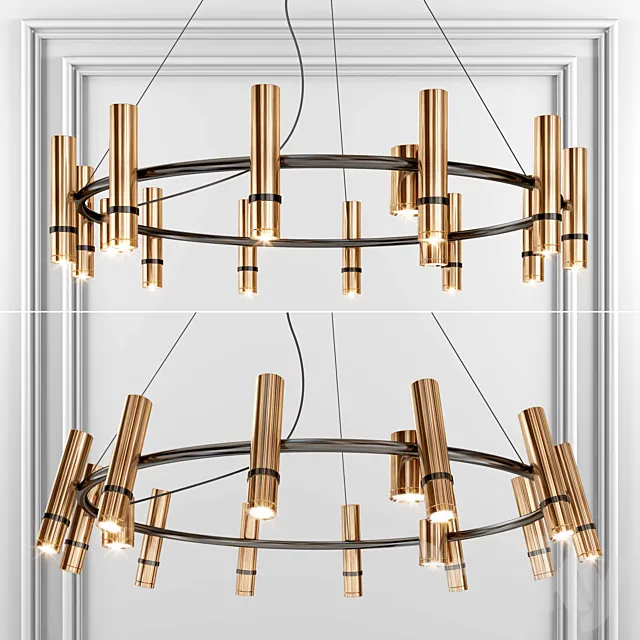 Modern metal Chandelier03 3D Model