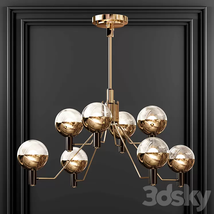 Modern metal Chandelier04 3D Model