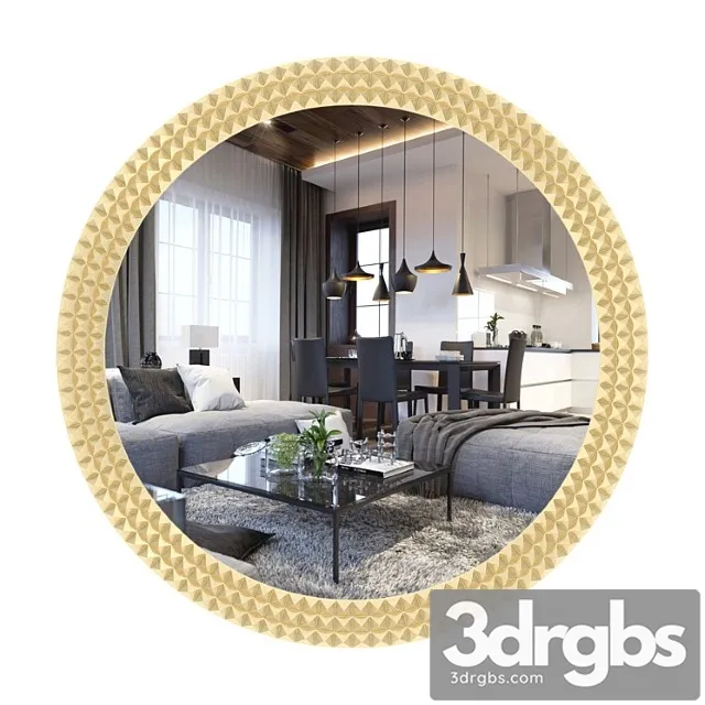 Modern mirror egypt by cattelan italia 3 3D Model Download