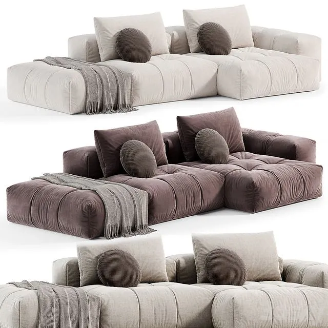 Modern Modular L-Shape Sofa by Litfad 3D Model