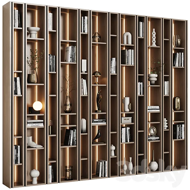 Modern Modular Shelving 01 3D Model
