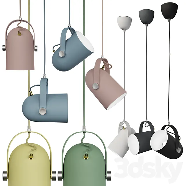 Modern Nordic Angled Drop Light by Ganeep 3D Model