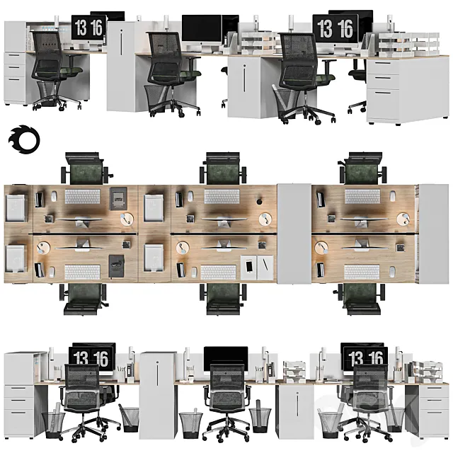 modern office furniture 3DModel modern office furniture 3DModel