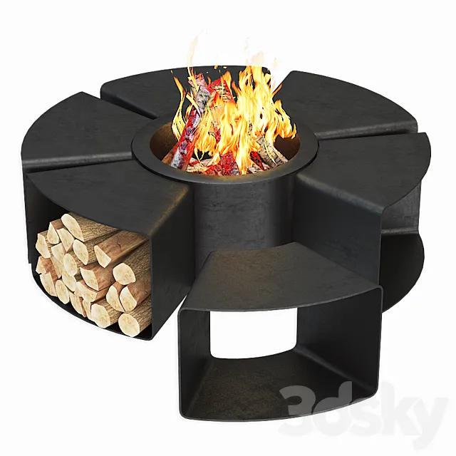 Modern Outdoor Fire Pits 3DModel Modern Outdoor Fire Pits 3DModel