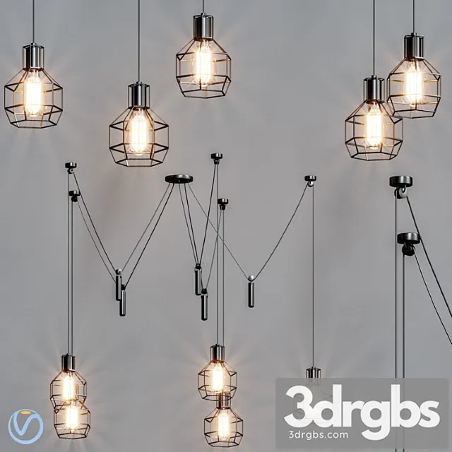 Modern pendant lighting 3D Model Download
