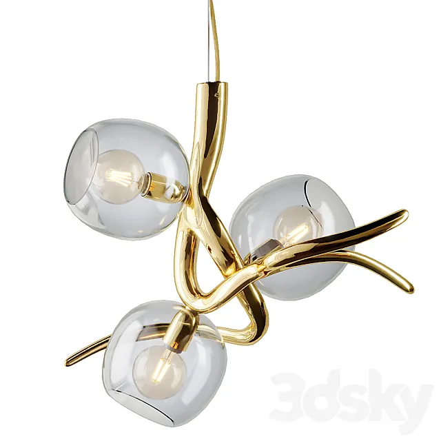 Modern Pendant with Colored Glass from William Brand 3DModel