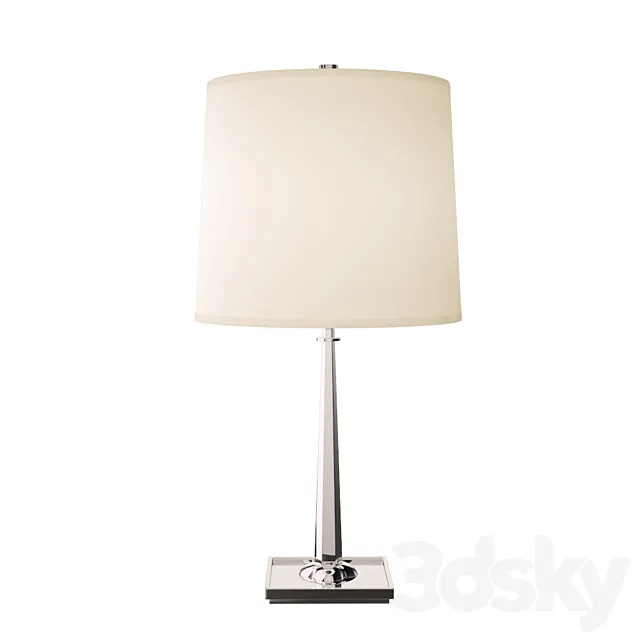 Modern Petal Desk Lamp In Soft Silver 3D Model Modern Petal Desk Lamp In Soft Silver 3D Model