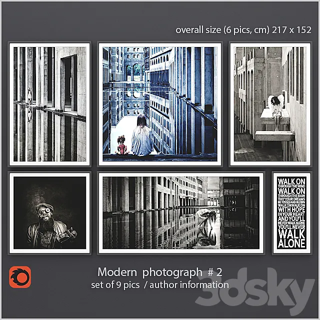 Modern photograph 2 3D Model Modern photograph 2 3D Model