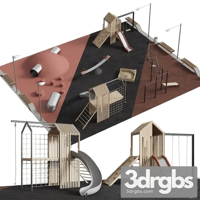 Modern Playground 01 3D Model Download Modern Playground 01 3D Model Download