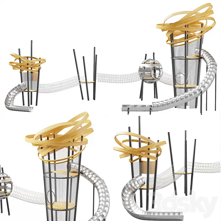 Modern playground 3D Model Modern playground 3D Model