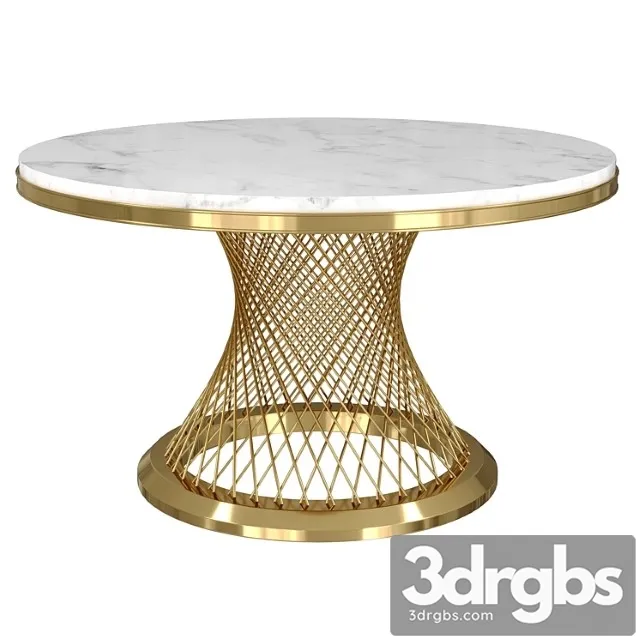 Modern Round Dining Table Stainless Steel Sintered Stone Plinth Tabletop Golden 3D Model Download Modern Round Dining Table Stainless Steel Sintered Stone Plinth Tabletop Golden 3D Model Download