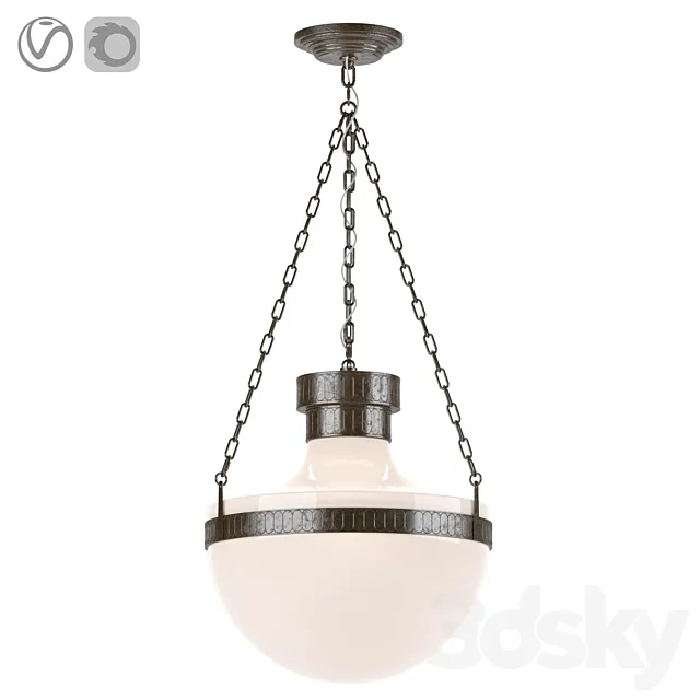Modern Schoolhouse Lantern 3D Model
