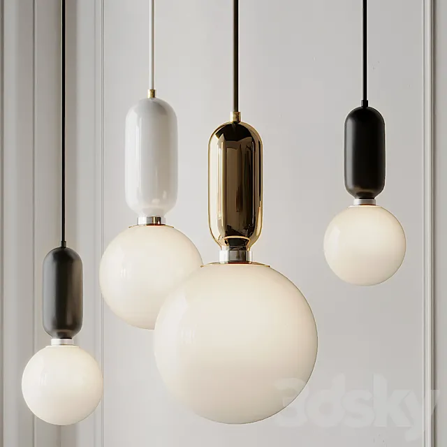 Modern Simple Led Pendant Lights – Glass Ball 3DModel Modern Simple Led Pendant Lights – Glass Ball 3DModel
