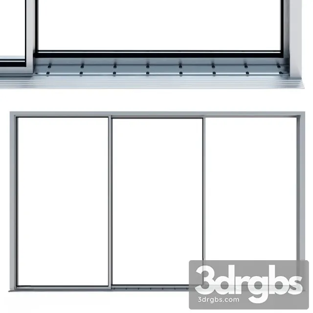 Modern Sliding Window 2 3D Model Download