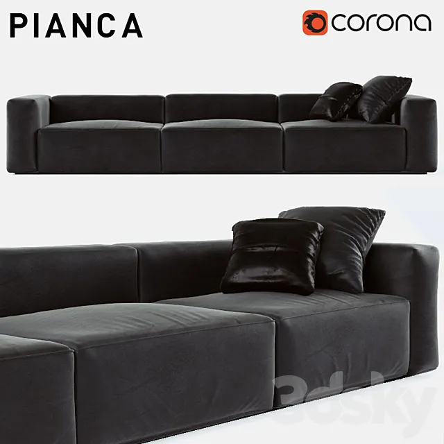 Modern sofa Pianca Insieme People 3D Model Modern sofa Pianca Insieme People 3D Model