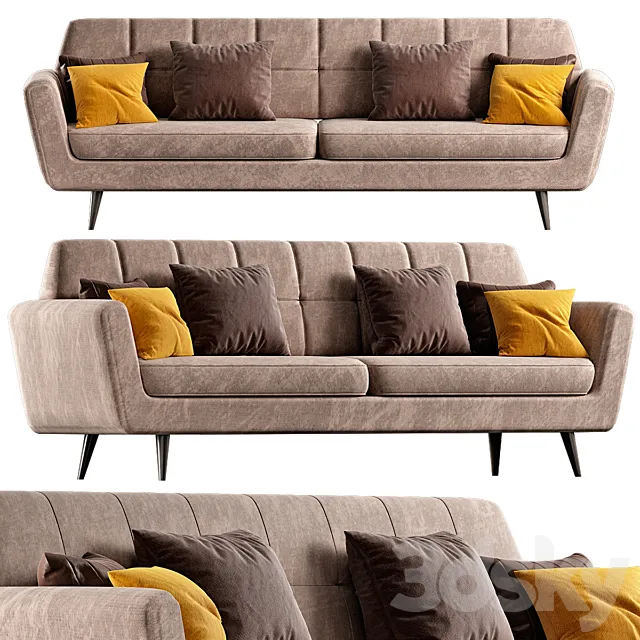 Modern Sofa Styles small Living room 3D Model