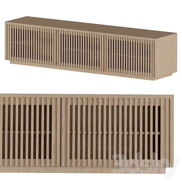 Modern Solid Wood TV Stand NO.06 3D Model