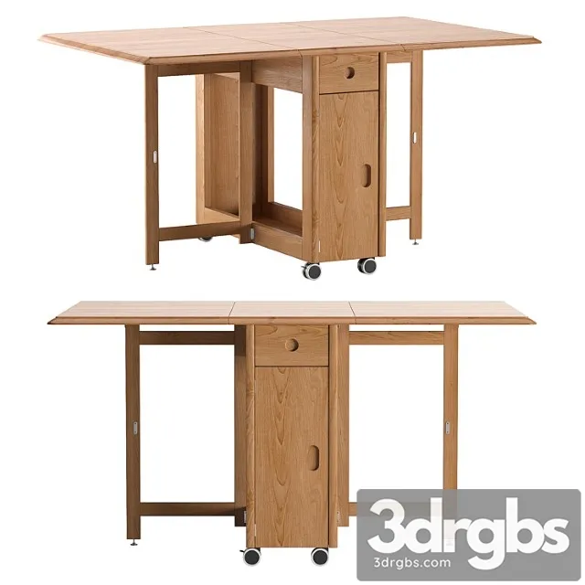 Modern space saving solid wood folding dining table 2 3D Model Download Modern space saving solid wood folding dining table 2 3D Model Download