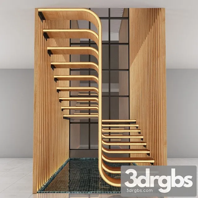 Modern Stair 2 3D Model Download