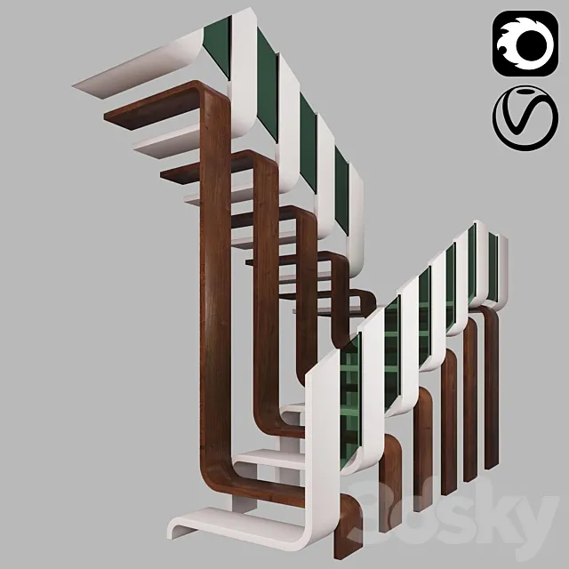 Modern Stair – 3 3D Model
