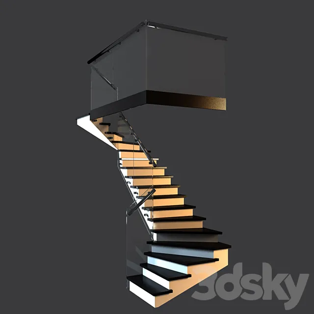 Modern Staircase 3DModel