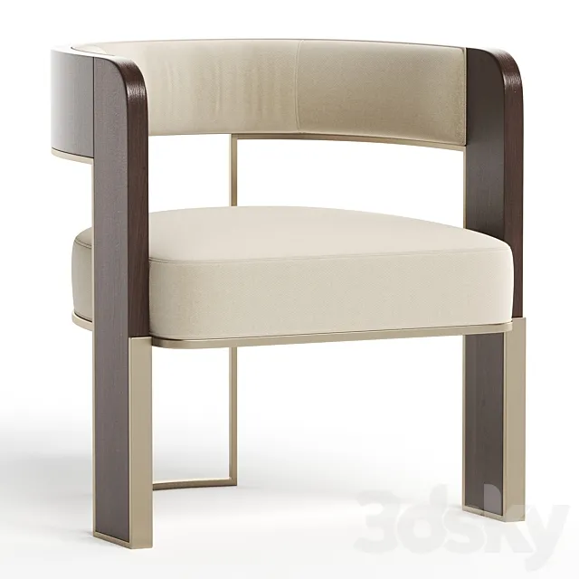 Modern Streamline Wide Barrel Chair 3D Model Modern Streamline Wide Barrel Chair 3D Model